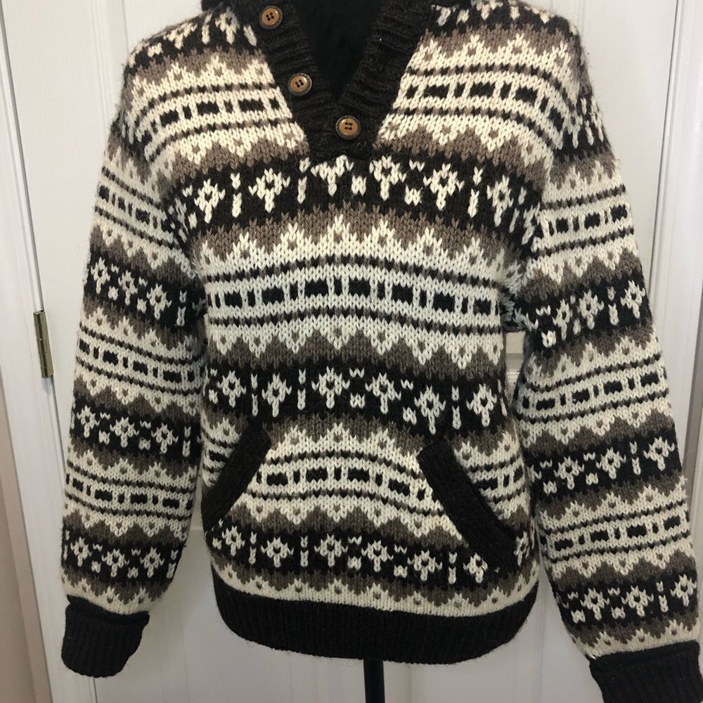Runox Scandia Strik Pure Wool hooded long sleeve sweater - Picture 3 of 14
